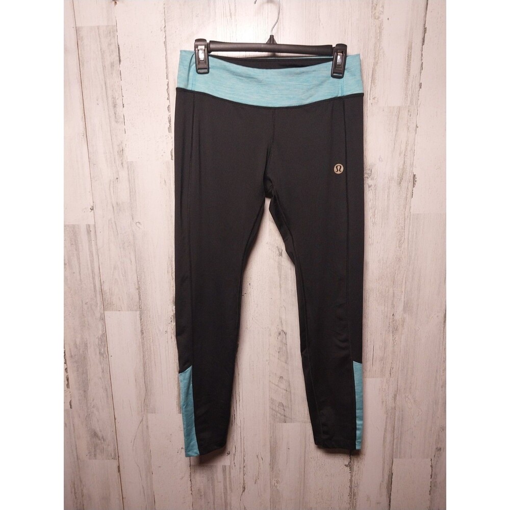 Lululemon Sz 4 Runnin' With My Homies Pants Black Angel Blue
